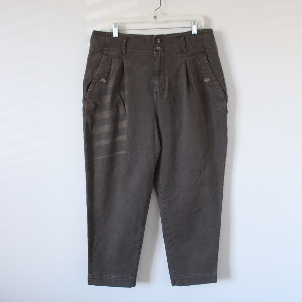 Loft Olive Green Paperbag Waist Pants